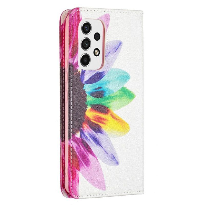 Schutzhülle Für Samsung Galaxy A53 5G Flip Case Aquarellblume