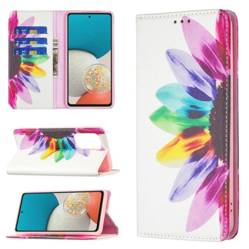 Schutzhülle Für Samsung Galaxy A53 5G Flip Case Aquarellblume