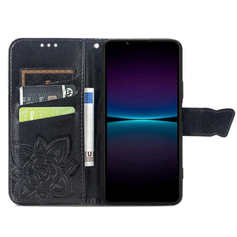 Flip Case Für Sony Xperia 1 IV Barocker Schmetterling