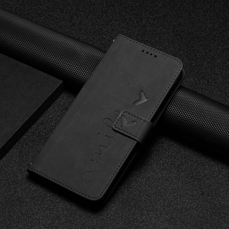 Flip Case Für Sony Xperia 1 IV Lächle Mit Schlüsselband