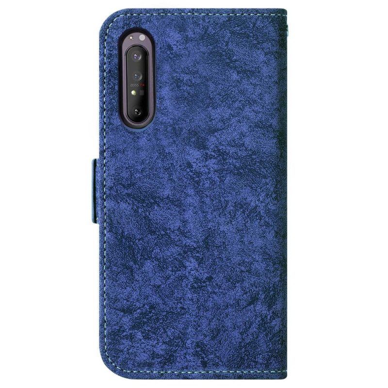 Flip Case Für Sony Xperia 1 IV Ledereffekt Mit Drehbarem Kartenhalter