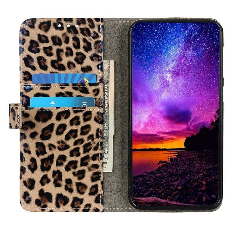 Flip Case Für Sony Xperia 1 IV Leopardenhaut-effekt