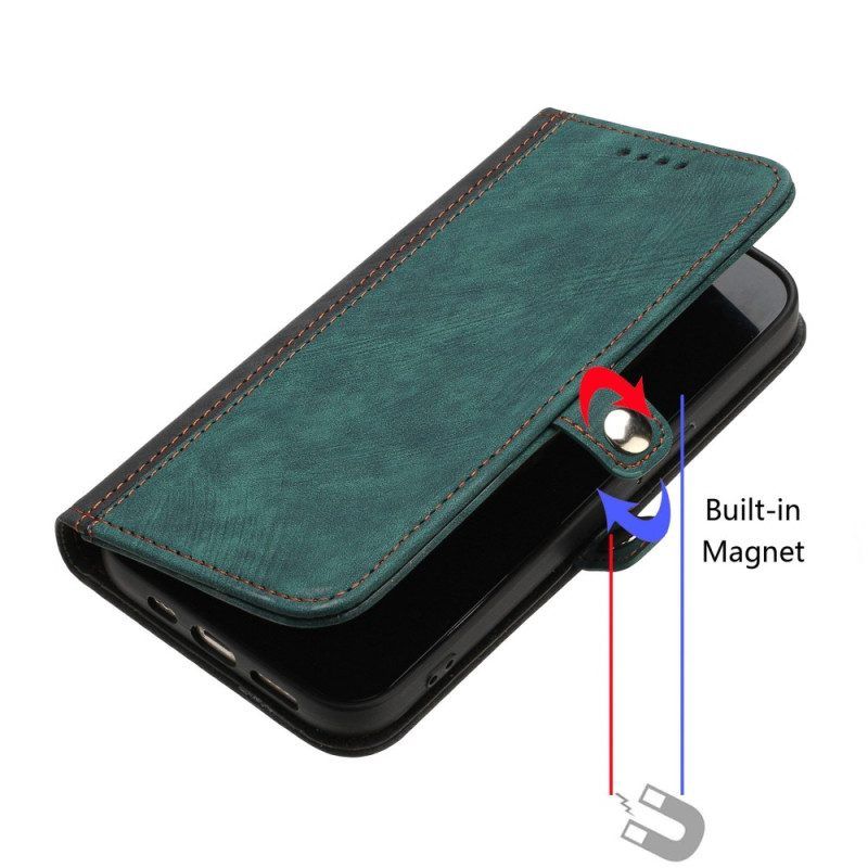 Flip Case Für Sony Xperia 1 IV Zweifarbig Mit Riemen