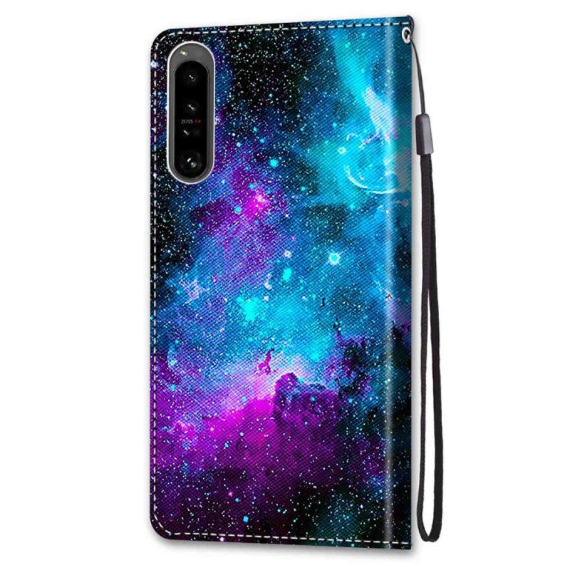 Lederhüllen Für Sony Xperia 1 IV Kosmischer Himmel