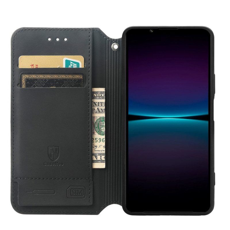 Schutzhülle Für Sony Xperia 1 IV Flip Case Caseneo Rfid-design