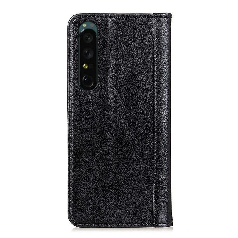 Schutzhülle Für Sony Xperia 1 IV Flip Case Klassisches Spaltleder