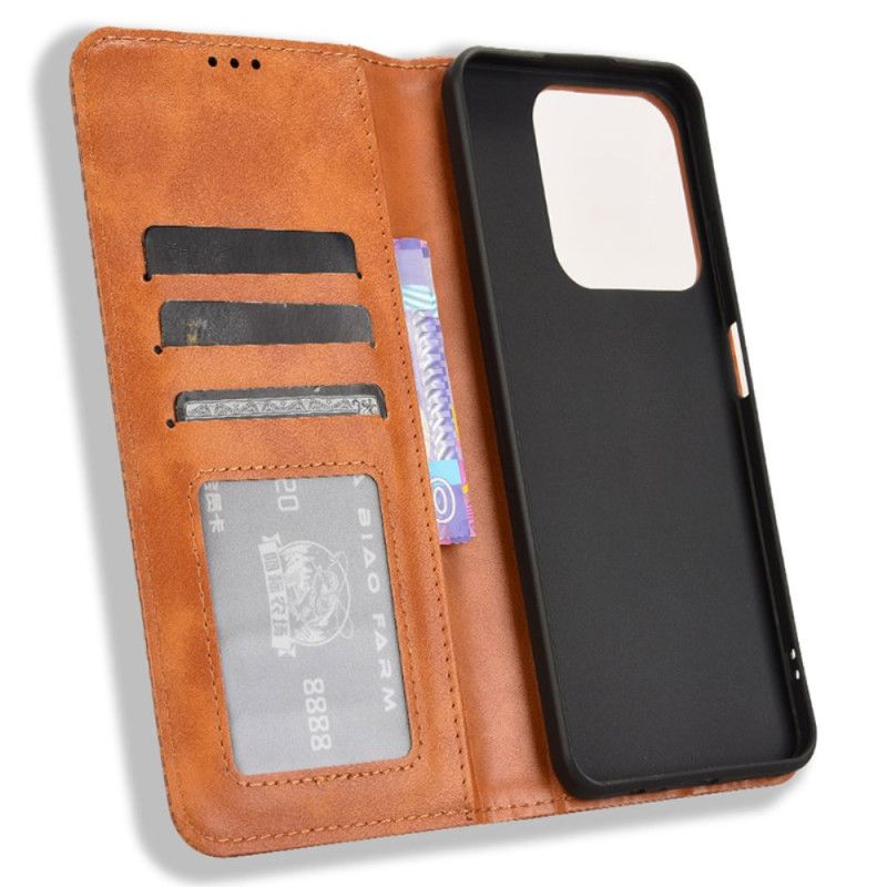 Flip Case Für Realme C61 Vintage-borte