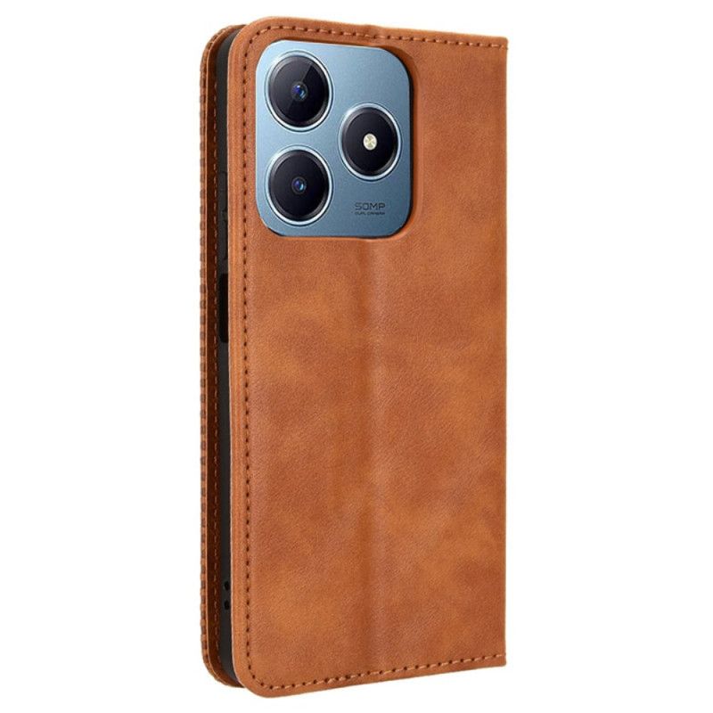Flip Case Für Realme C61 Vintage-borte