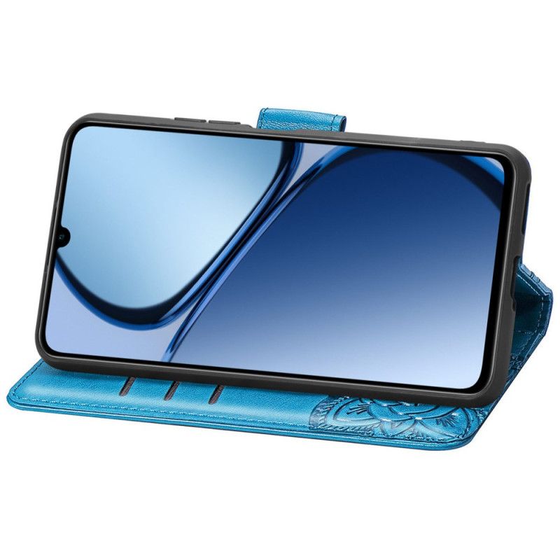 Lederhüllen Für Realme C61 Barocker Schmetterling