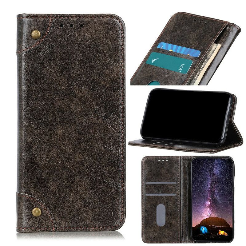 Flip Case Samsung Galaxy S21 Fe Vintage Version Mit Nieten