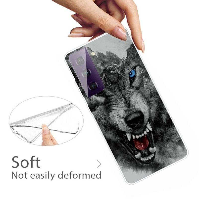 Hülle Für Samsung Galaxy S21 Fe Erhabener Wolf