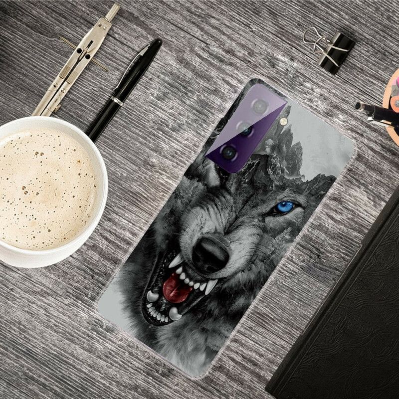Hülle Für Samsung Galaxy S21 Fe Erhabener Wolf