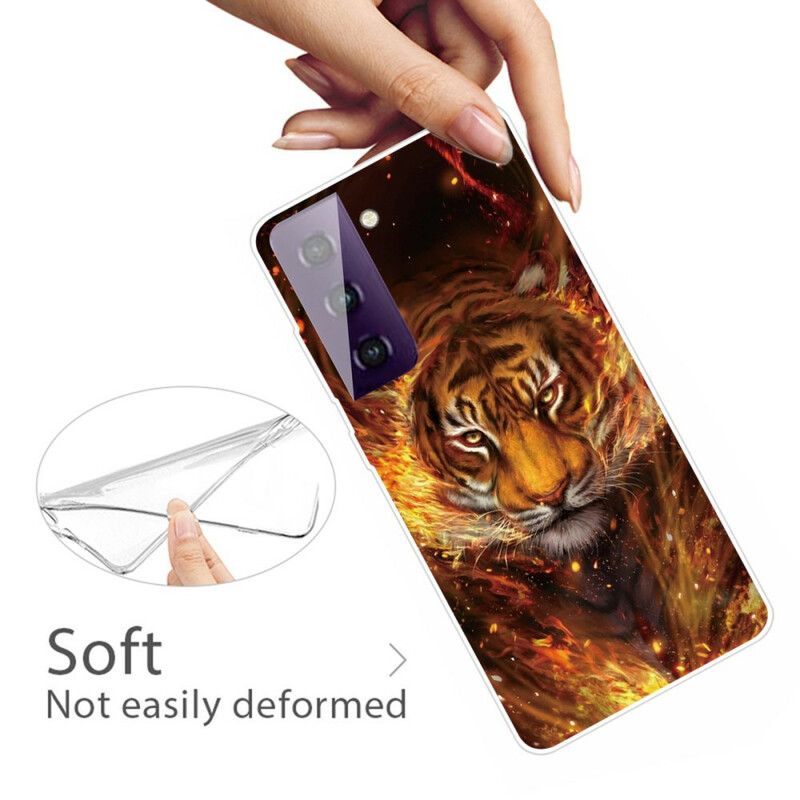 Hülle Für Samsung Galaxy S21 Fe Flexibler Tiger