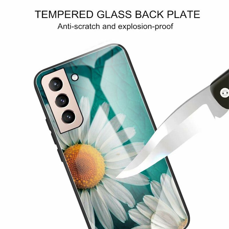 Hülle Für Samsung Galaxy S21 Fe Pflanzlich Gehärtetes Glas