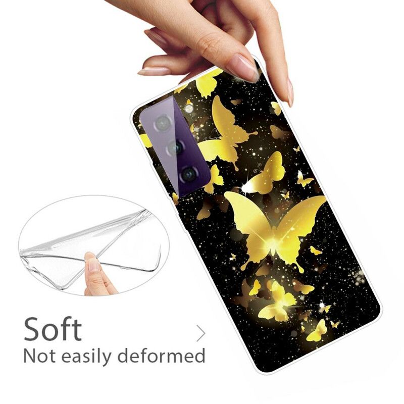 Hülle Für Samsung Galaxy S21 Fe Schmetterlinge Schmetterlinge