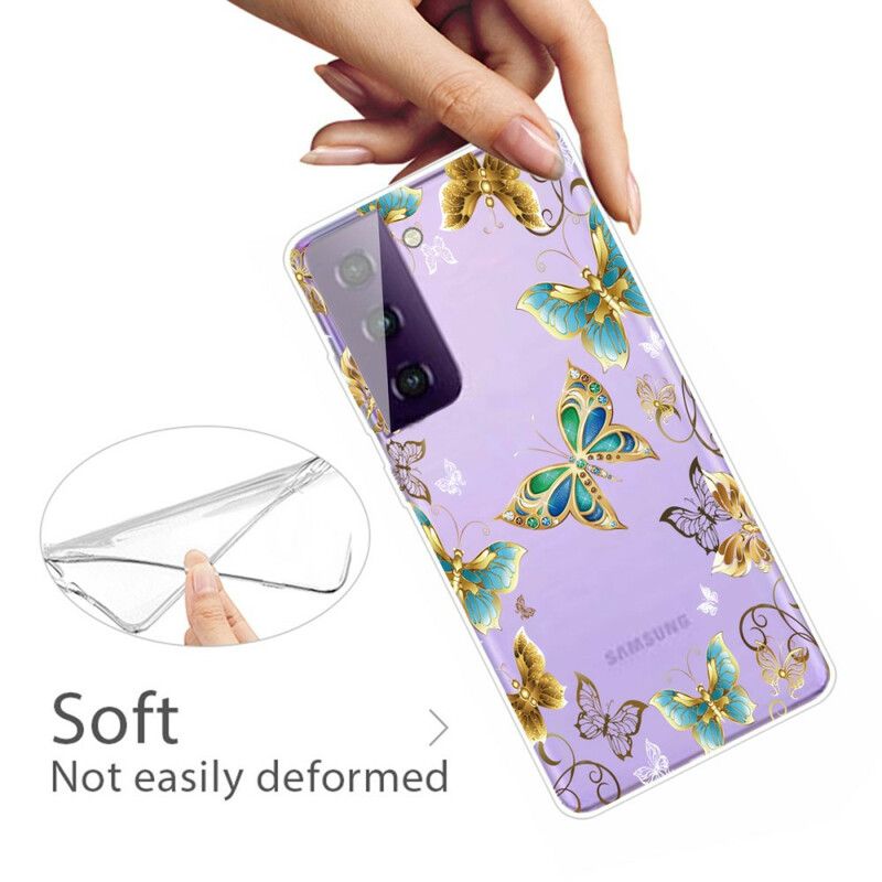 Hülle Für Samsung Galaxy S21 Fe Schmetterlingsdesign