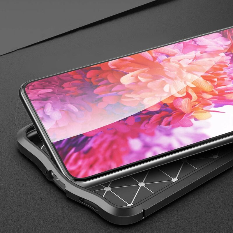 Hülle Samsung Galaxy S21 Fe Doppellinie Litschi-leder-effekt