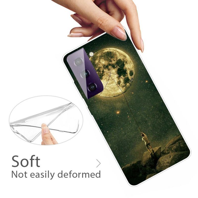 Hülle Samsung Galaxy S21 Fe Handyhülle Flexibler Mann Im Mond