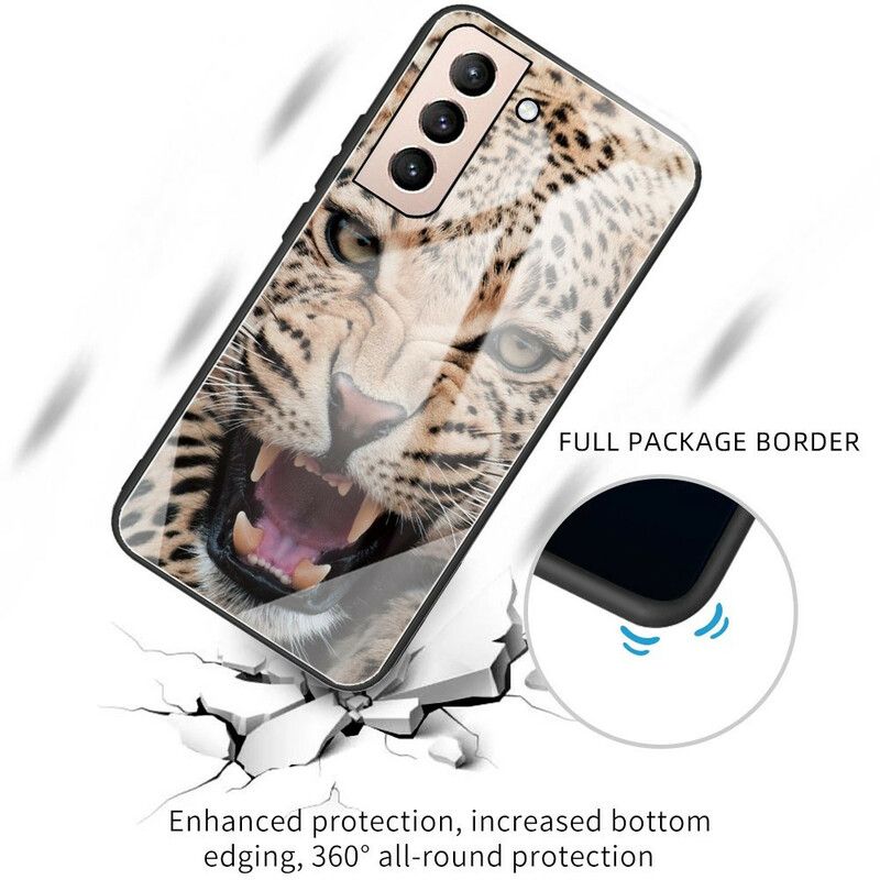 Hülle Samsung Galaxy S21 Fe Handyhülle Gehärtetes Leopardenglas