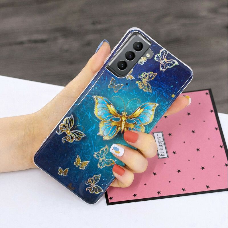 Hülle Samsung Galaxy S21 Fe Handyhülle Schmetterlingsdesign