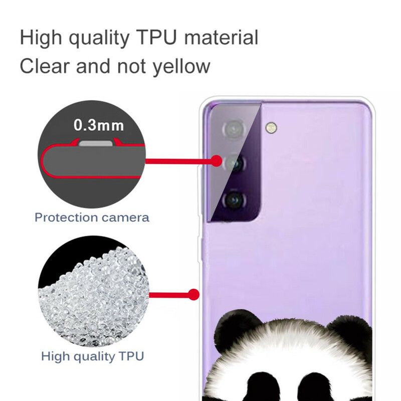 Hülle Samsung Galaxy S21 Fe Handyhülle Transparenter Panda