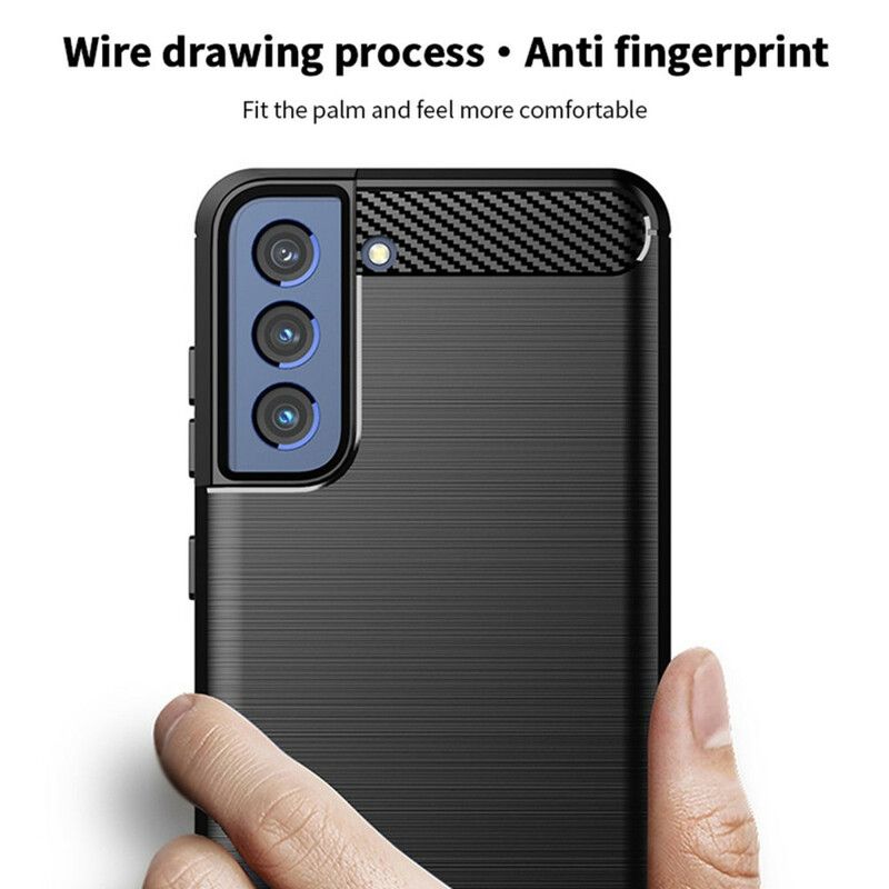 Hülle Samsung Galaxy S21 Fe Mofi Aus Gebürsteter Karbonfaser