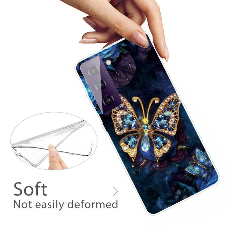 Hülle Samsung Galaxy S21 Fe Verschiedene Schmetterlinge