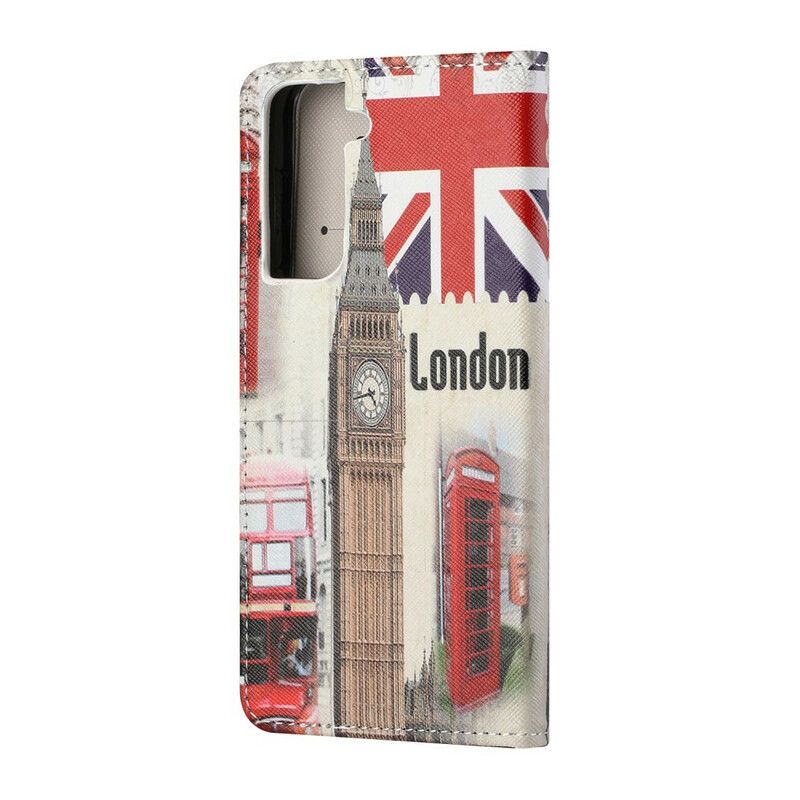 Lederhüllen Für Samsung Galaxy S21 Fe Londoner Leben