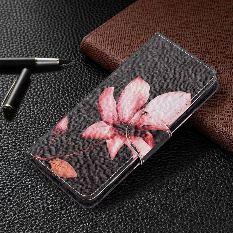 Lederhüllen Für Samsung Galaxy S21 Fe Rosa Blume