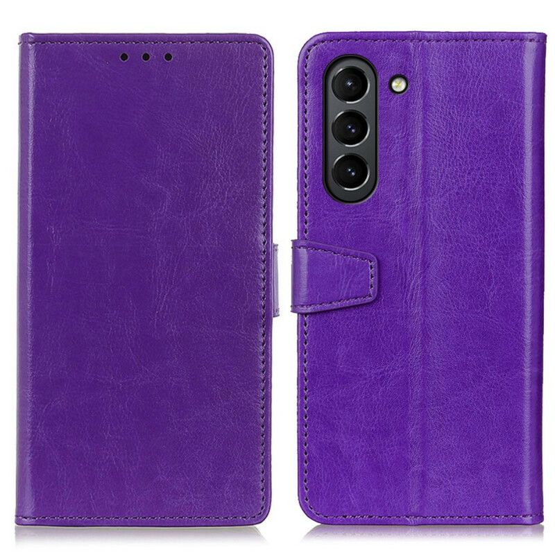 Lederhüllen Für Samsung Galaxy S21 Fe Schlichter Glänzender Ledereffekt