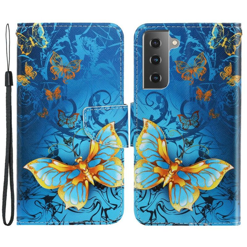 Lederhüllen Für Samsung Galaxy S21 Fe Variationen Von Schmetterlingsriemen