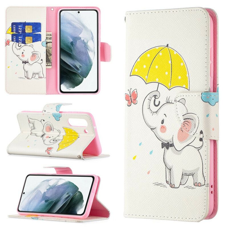 Lederhüllen Samsung Galaxy S21 Fe Elefantenbaby