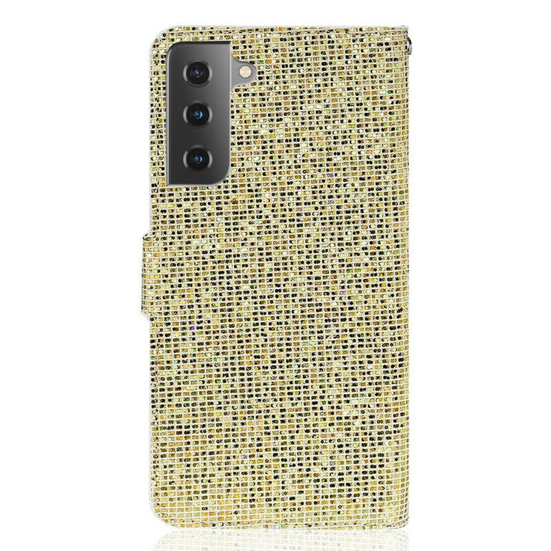 Lederhüllen Samsung Galaxy S21 Fe Handyhülle Glitter-s-design