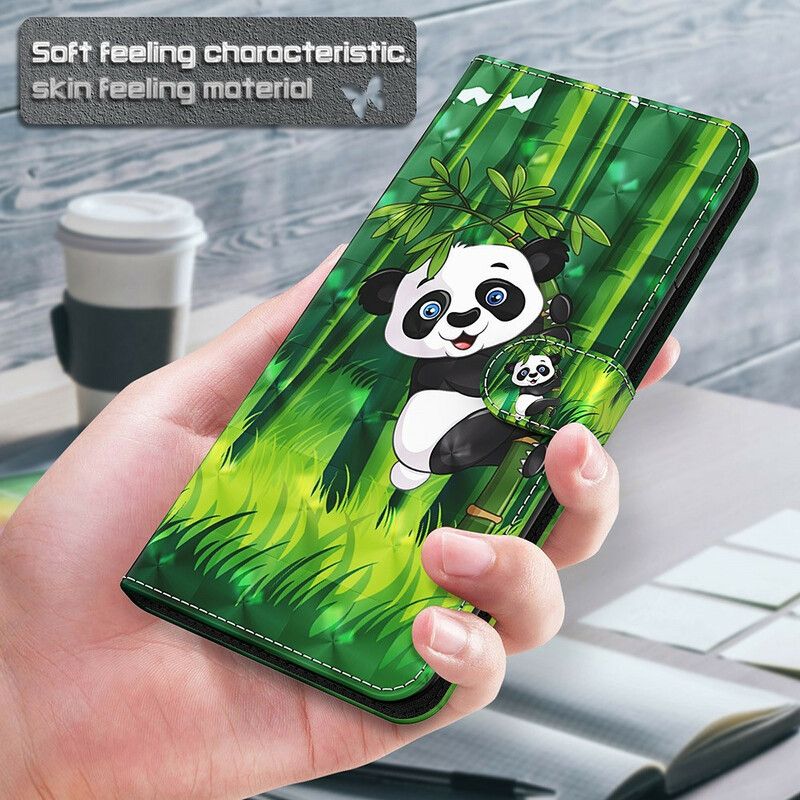 Lederhüllen Samsung Galaxy S21 Fe Handyhülle Panda Und Bambus