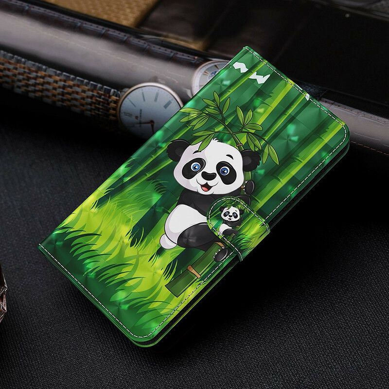 Lederhüllen Samsung Galaxy S21 Fe Handyhülle Panda Und Bambus