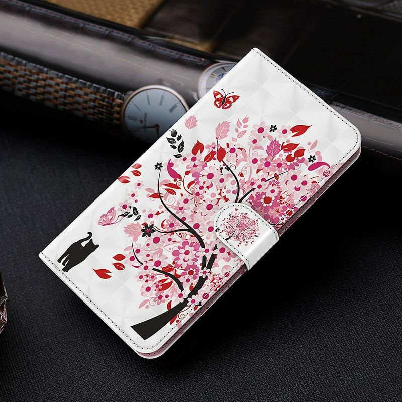 Lederhüllen Samsung Galaxy S21 Fe Handyhülle Rosa Baum