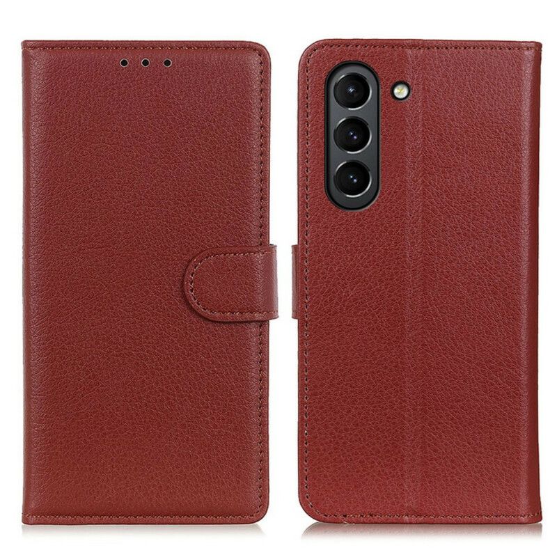 Lederhüllen Samsung Galaxy S21 Fe Handyhülle Traditionelles Kunstleder