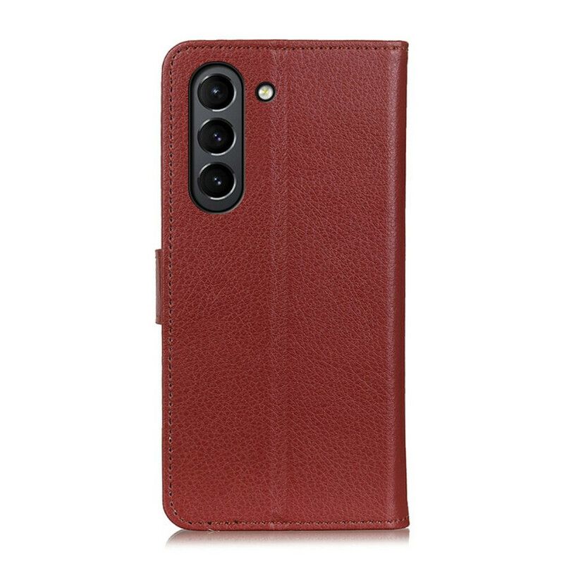 Lederhüllen Samsung Galaxy S21 Fe Handyhülle Traditionelles Kunstleder