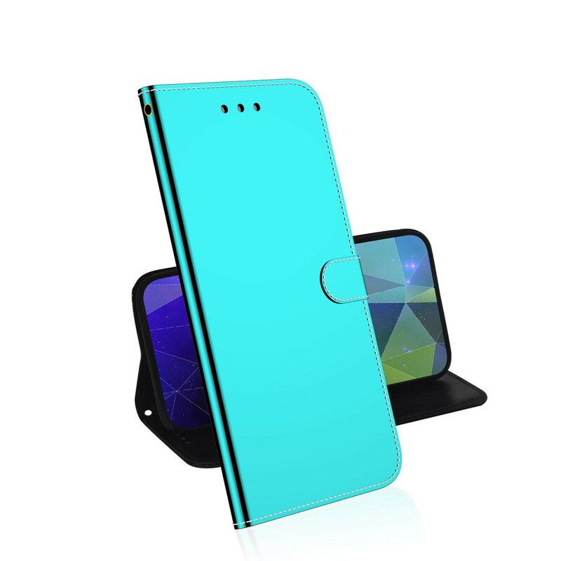 Lederhüllen Samsung Galaxy S21 Fe Kunstleder-spiegelabdeckung