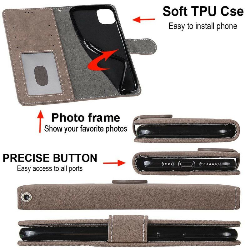 Lederhüllen Samsung Galaxy S21 Fe Leder Im Vintage-couture-stil