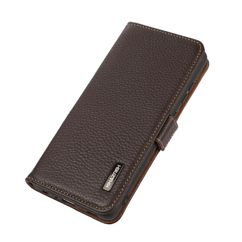 Lederhüllen Samsung Galaxy S21 Fe Litschi-leder Khazneh Rfid