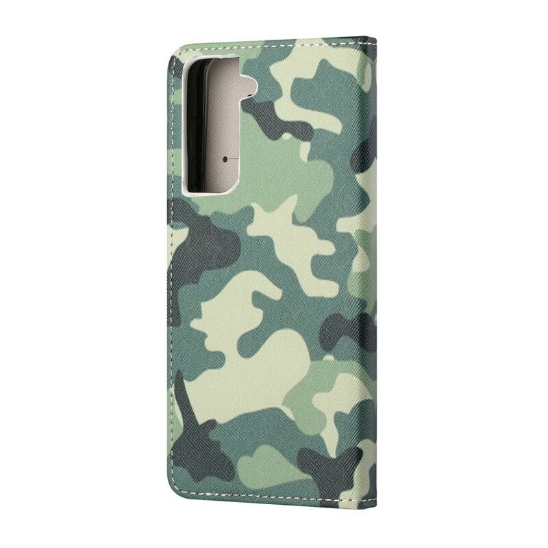 Lederhüllen Samsung Galaxy S21 Fe Militärische Tarnung