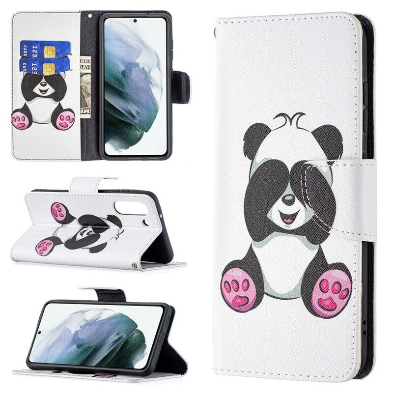 Lederhüllen Samsung Galaxy S21 Fe Panda-spaß