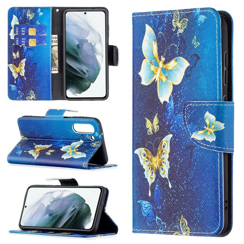 Lederhüllen Samsung Galaxy S21 Fe Schmetterlingskönige