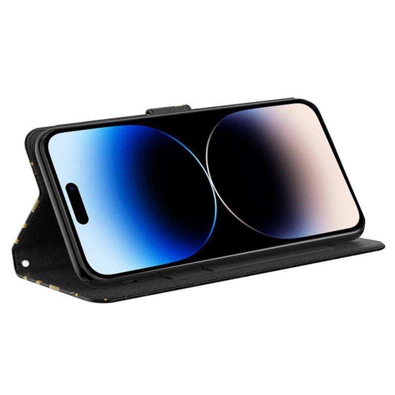 Flip Case Für iPhone 15 Pro Max Mit Kordel 3d-riemen