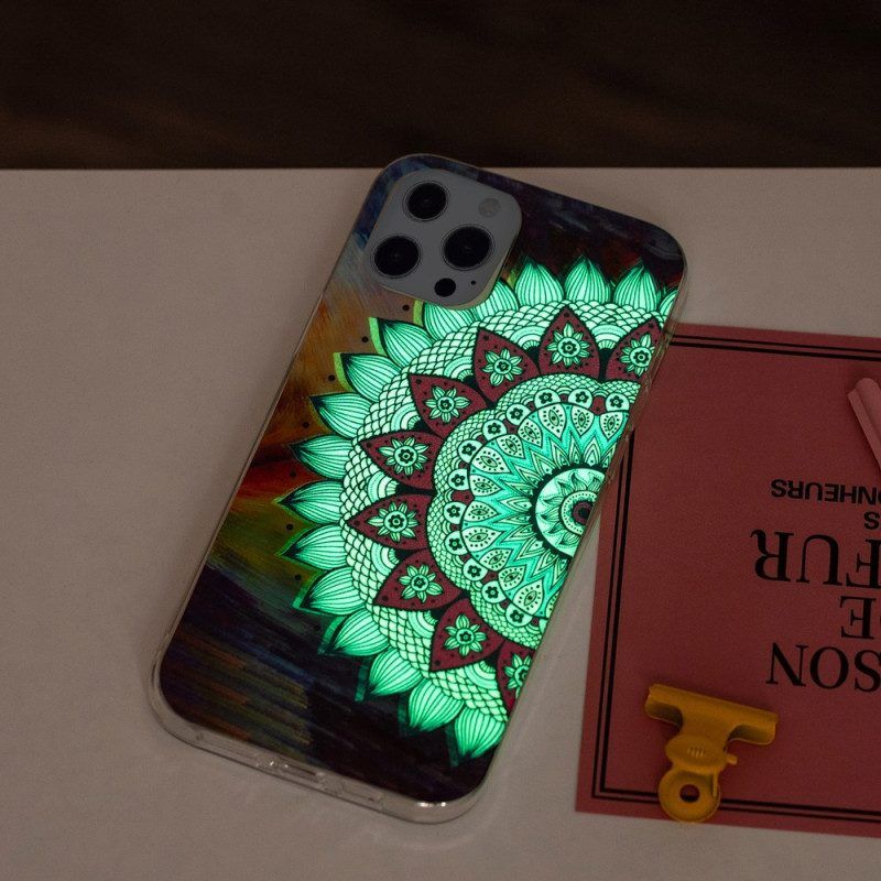 Hülle Für iPhone 15 Pro Max Fluoreszierendes Mandala