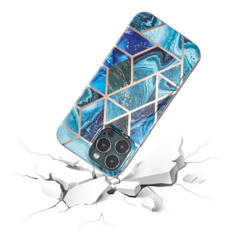 Hülle Für iPhone 15 Pro Max Geometrischer Marmor