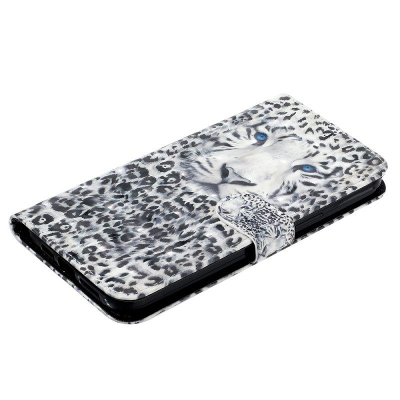 Lederhüllen Für iPhone 15 Pro Max Mit Kordel 3d-leopard Mit Riemen
