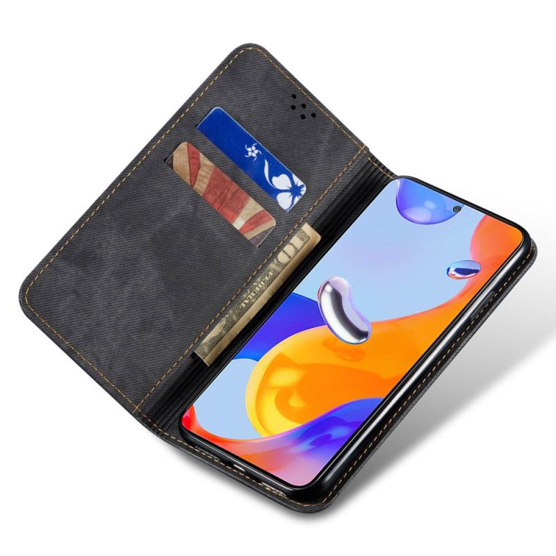 Flip Case Xiaomi Redmi Note 14s Handyhülle Denim-stoff