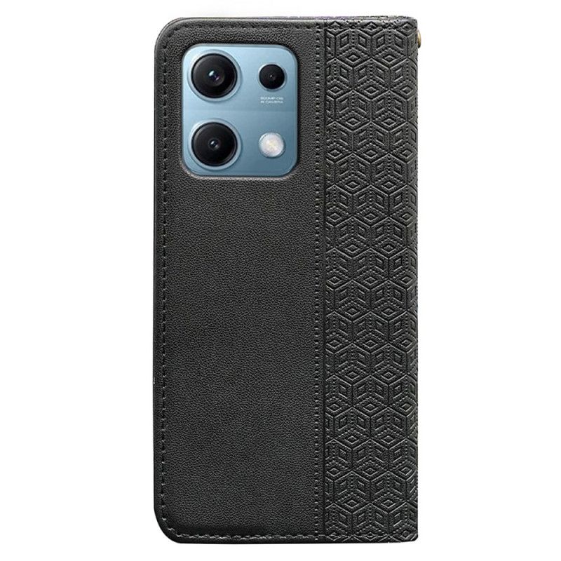 Flip Case Xiaomi Redmi Note 14s Handyhülle Kariertes Muster Mit Riemen